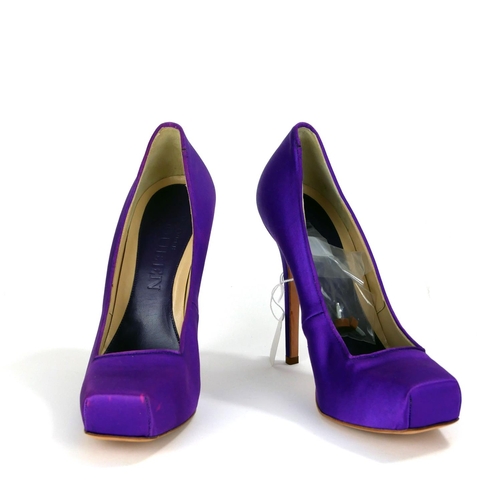 PURPLE SATIN HIGH HEEL LADIES' SHOES 