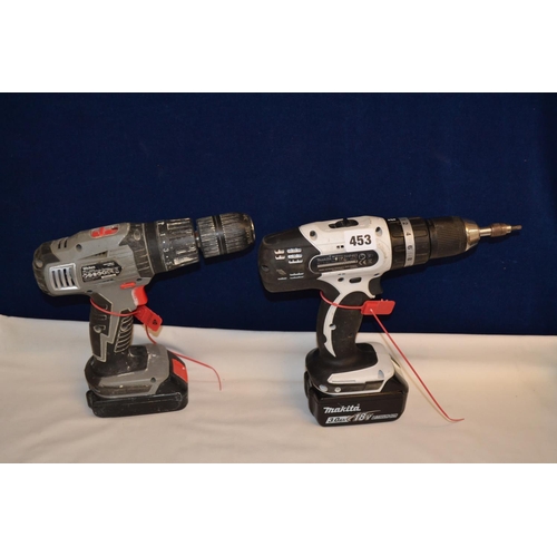 MAKITA CORDLESS DRILL DHP 453 AND 