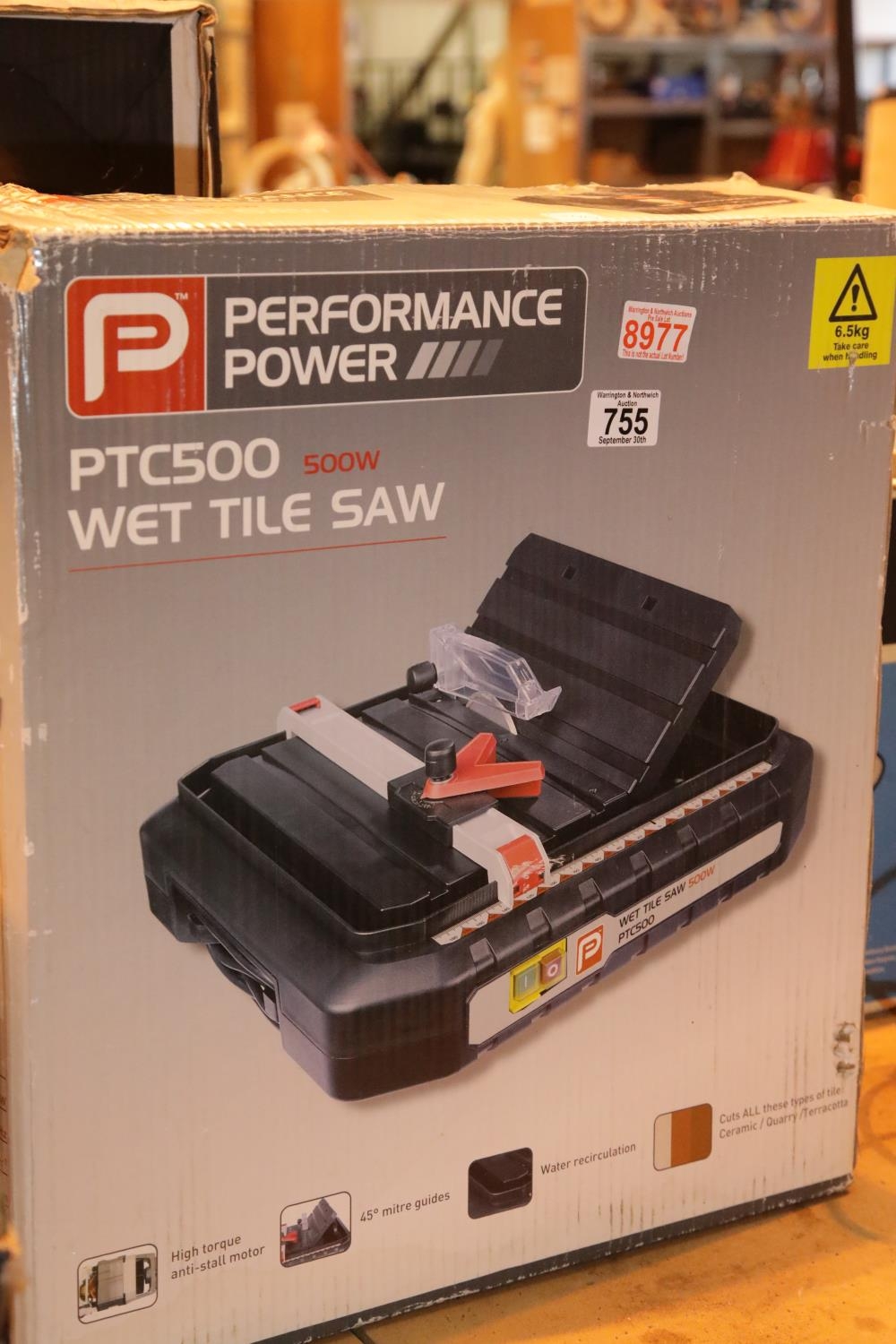 PTC500 500W wet tile saw, boxed 