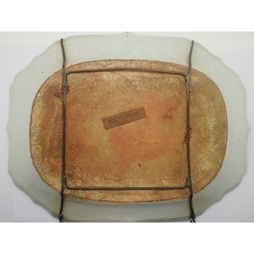 478 - Chinese rectangular porcelain plate decorated in floral design and gilt, 35 x 26 cm. P&P Group 3 (£2... 