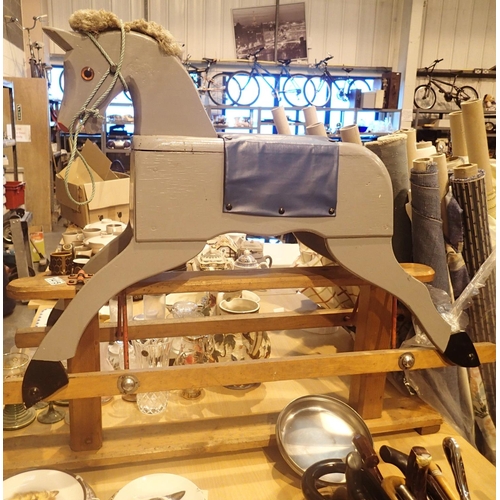 Scratch built wooden safety rocking horse. Not available for... | Barnebys