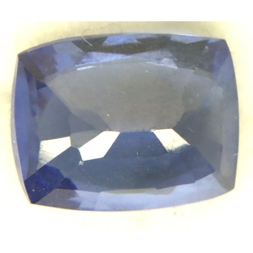 45 - Loose 9.12cts certified natural sapphire. P&P Group 1 (£14+VAT for the first lot and £1+VAT for subs... 