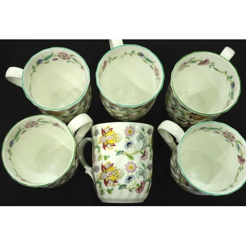 A set of six Minton mugs in the Haddon Hall pattern. No crac... Barnebys