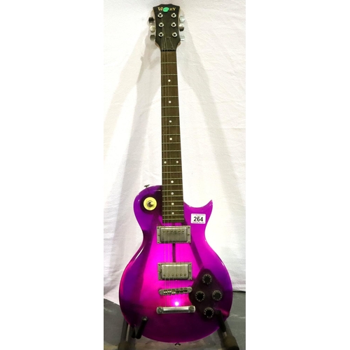 Wesley Les Paul style purple Perspex guitar with Humbuckers.... Barnebys