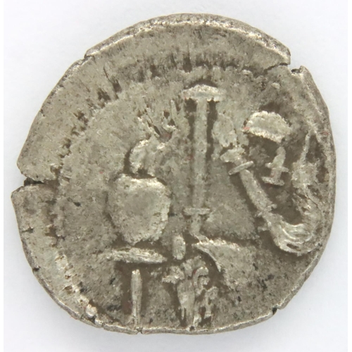 3024 - 49 BC Julius Caesar silver denarius, elephant and priestly implements. P&P Group 1 (£14+VAT for the ... 