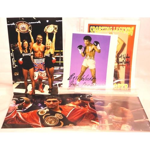 2007 - Boxing Interest: Henry Cooper pen signed publicity shot, John Conteh and further stills of Boxing ch... 