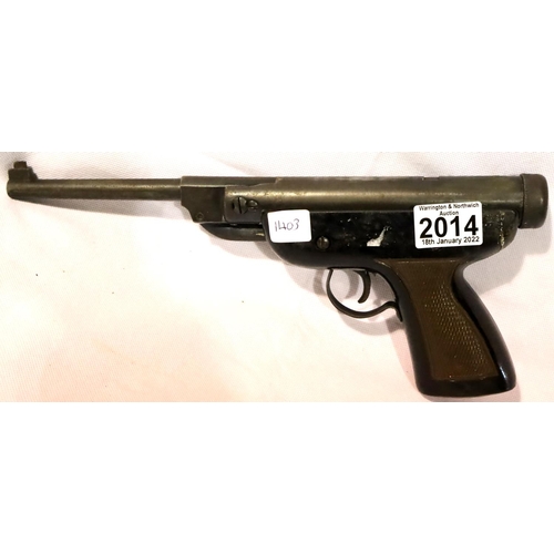 2014 - 177 air pistol, good compression but A/F. Involuntarily fires when cocked. P&P Group 3 (£25+VAT for ... 