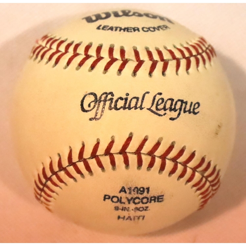 2027 - Wilson Official League baseball bearing indistinct signature. P&P Group 1 (£14+VAT for the first lot... 