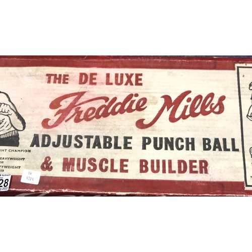 2028 - The Deluxe Freddie Mills adjustable punch ball, boxed. P&P Group 3 (£25+VAT for the first lot and £5... 