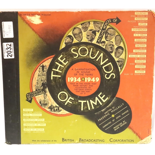 2032 - BBC produced folio of 78RPM records, The Sound Of Time, A Dramatisation in Sound Of The Years 1934-1... 