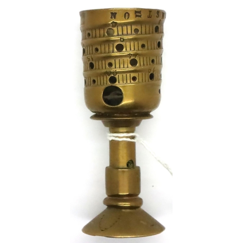 2038 - WWI Trench Art goblet egg cup made from a French shell fuse. P&P Group 1 (£14+VAT for the first lot ... 
