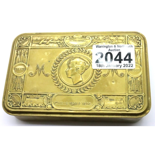 2044 - WWI Princess Mary Christmas tin. P&P Group 1 (£14+VAT for the first lot and £1+VAT for subsequent lo... 