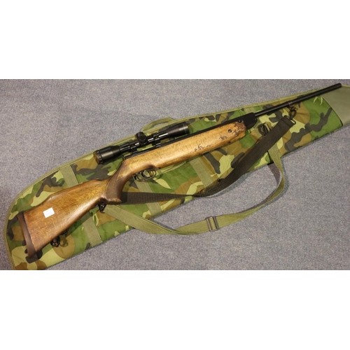 2016A - Weihrauch HW80 22 cal air rifle with SMK 4 x 32 scope, sling and rifle back. P&P Group 3 (£25+VAT fo... 