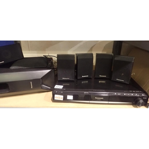 1045 - Panasonic SAPT460 surround sound system with five speakers and Panasonic SBHW460 subwoofer. Not avai... 