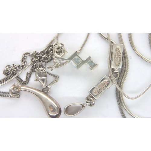 31 - Three 925 silver pendant necklaces, 13g. P&P Group 1 (£14+VAT for the first lot and £1+VAT for subse... 