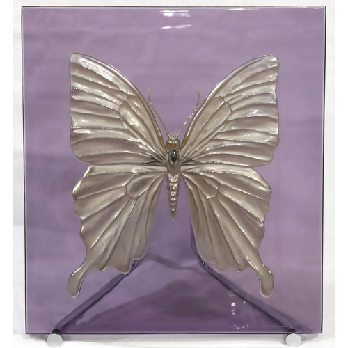 166 - Damien Hirst for Lalique; an exquisite rectangular panel, Love, from The Eternal Collection, depicti... 