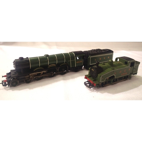 2010 - Two LNER OO scale locomotives, Flying Scotsman and 0.6.0 tank. Both fair to good condition, unboxed.... 