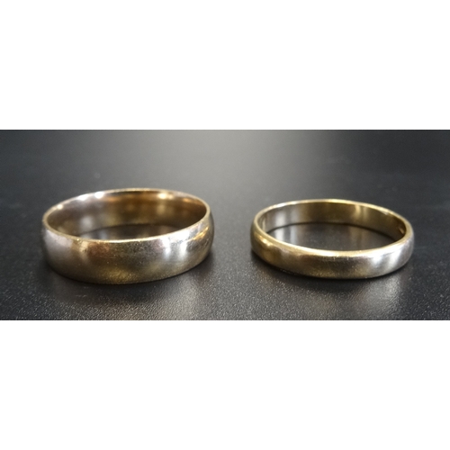 26 - TWO NINE CARAT GOLD WEDDING BANDS
ring sizes V-W and X, total weight approximately 8.3 grams