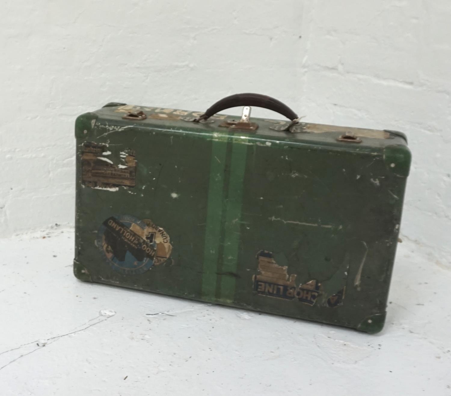 vintage metal suitcase