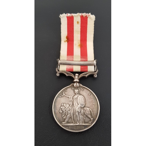 337 - INDIAN MUTINY MEDAL
with one clasp for Lucknow, named to G. Boden, 2nd Dragoon Guards, with ribbon