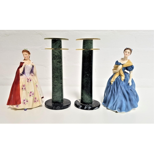 204 - TWO ROYAL DOULTON FIGURES
comprising of Bess HN2002 and Adrienne HN2304 together with two onyx Milan... 