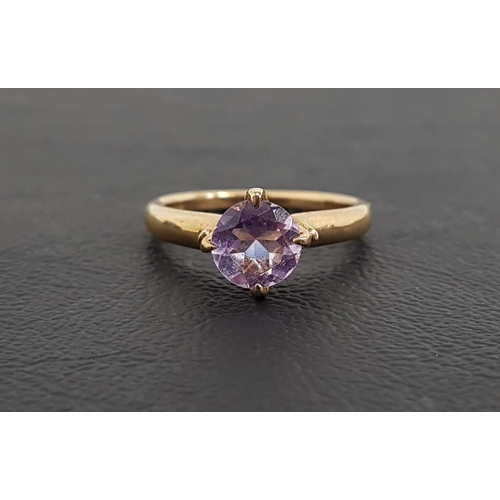 41 - AMETHYST SINGLE STONE RING
the round cut amethyst approximately 1.4cts, on nine carat gold shank, ri... 