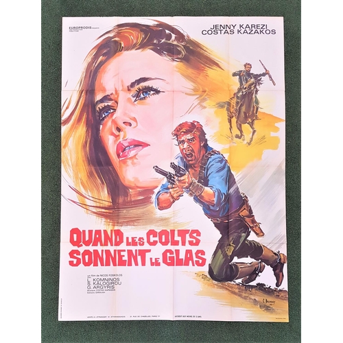 256 - FIVE FRENCH GRANDE WESTERN FILM POSTERS
comprising 'Quand le Colts Sonnent le Glas', 1968, 45.5