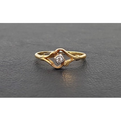 13 - DIAMOND SOLITAIRE RING
the small round cut diamond approximately 0.04cts, on eighteen carat gold sha... 