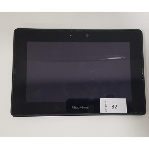 32 - BLACKBERRY PLAYBOOK
serial number: 1344-2562-6855, Note: It is the buyer's responsibility to make al... 