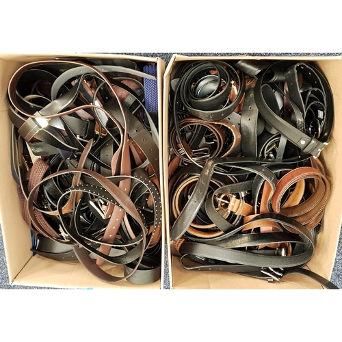 20 - TWO BOXES OF LADIES AND GENTS BELTS