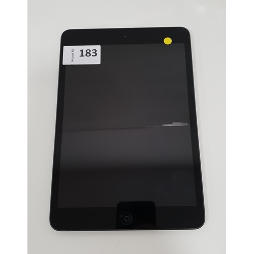 183 - APPLE IPAD MINI A1432
serial number: DLXJT23TF193, iCloud Protected, Note: It is the buyer's respons... 