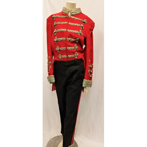 16 - MUSICALS FROM THE 1960's - RED AND SILVER DANCER'S OUTFIT
the military style red jacket with tails, ... 
