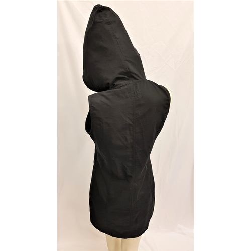 40 - CARMEN ELECTRA - BLACK ZIP FRONT DRESS
with hood, size 10. Accompanied by Star Wares Collectibles ce... 