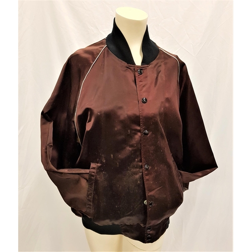 49 - JACKSON'S WORLD TOUR 1984 BROWN TOUR JACKET
with embroidered decoration to reverse