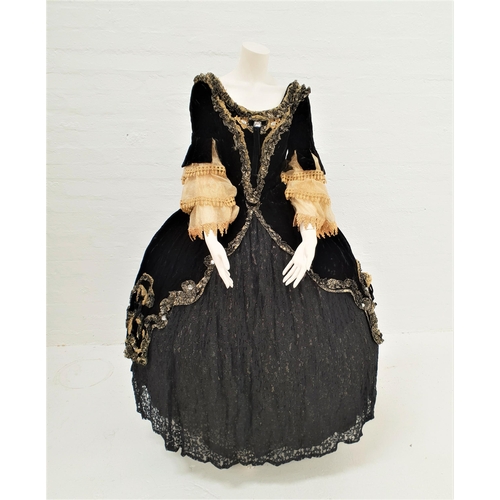 72 - SCOTTISH BALLET - SWAN LAKE -  QUEEN MUM
the black velvet and lace dress with a three quarter velvet... 