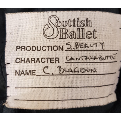 103 - SCOTTISH BALLET - SLEEPING BEAUTY - CANTALABUTTE
the outfit comprising a black top with velvet sleev... 
