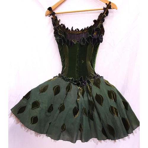 104 - SCOTTISH BALLET - SLEEPING BEAUTY - WOODNYMPH
Dark green and black ballerina dress, the green velvet... 