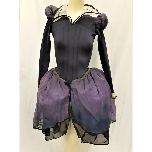 110 - SCOTTISH BALLET - MARY QUEEN OF SCOTS
the dark purple long sleeved ballerina dress with attached leo... 