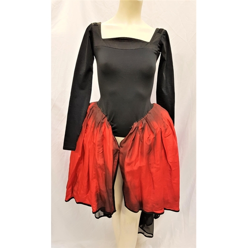 114 - SCOTTISH BALLET - MARY QUEEN OF SCOTS
the two black leotards with attached red and black skirts
Note... 