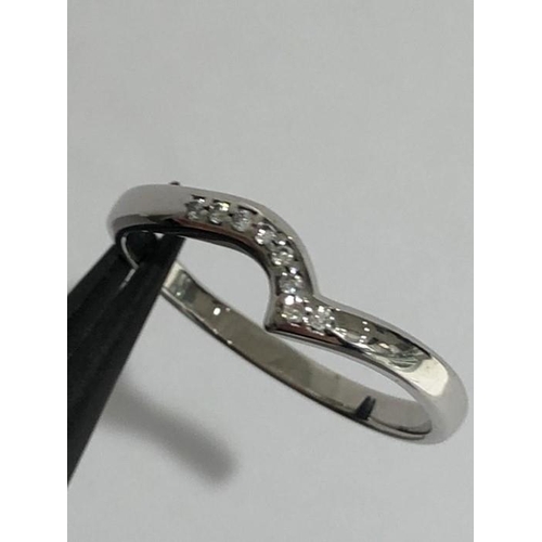 13 - very good match to previous LOT 12 9k white gold with diamonds 0.09cts; 1.9g; size P