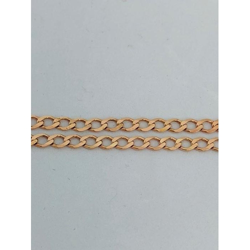 32 - 9k rose gold curb chain 8g 18inches 4mm;