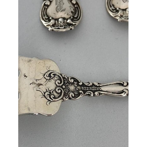4 - antique sterling silver forks ( set of 6) with hallmark; 85g