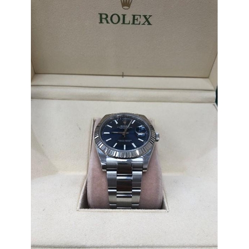 57 - Rolex Datejust Fluted Bezel 41mm Blue Dial Ref 126334  In mint condition all original parts Comes ac... 