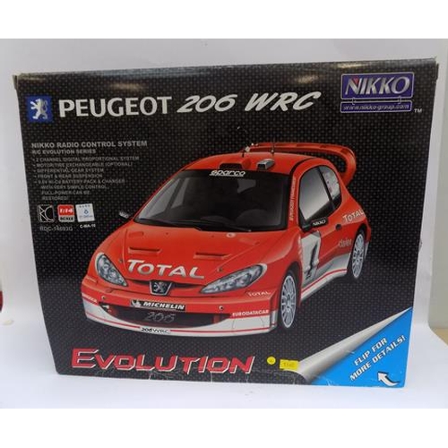 nikko peugeot 206 rc car