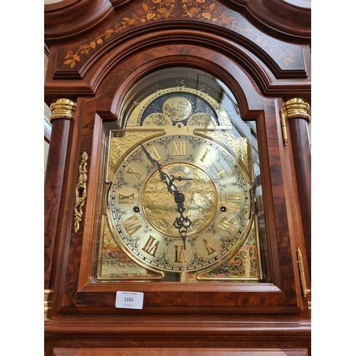 A German Dold Exquisit Black Forest Clock Factory burr walnut