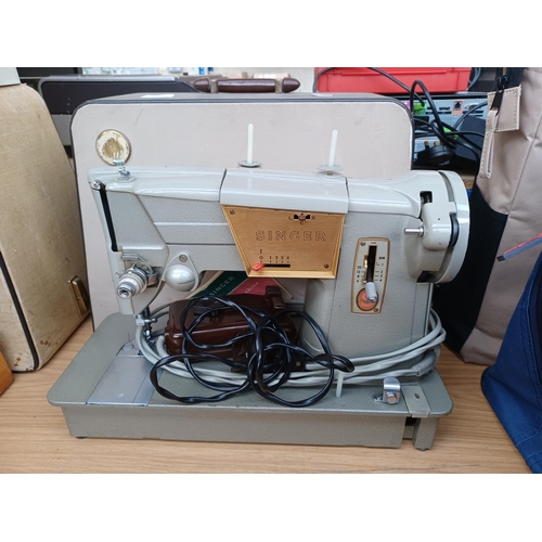 A Cased Singer 328k Electric Sewing Machine With Foot Pedal Barnebys