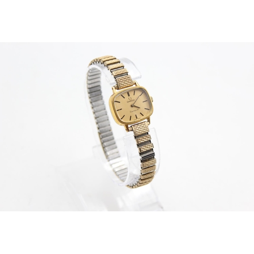 1271 - A vintage Omega Genève gold tone mechanical lady's wristwatch