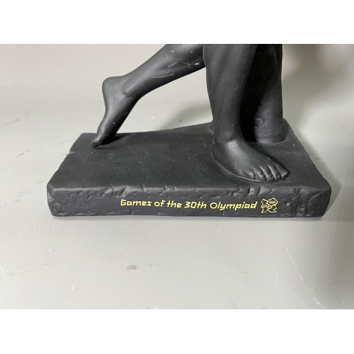 29 - A boxed Wedgwood London 2012 Games of the 30th Olympiad discus thrower figurine - approx. 30cm high