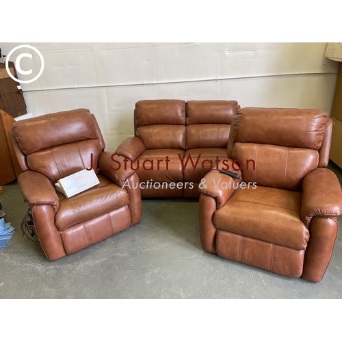 dfs brown leather chair