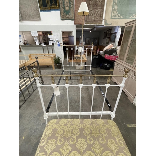 5 - Victorian cast single 3' bed frame with side rails